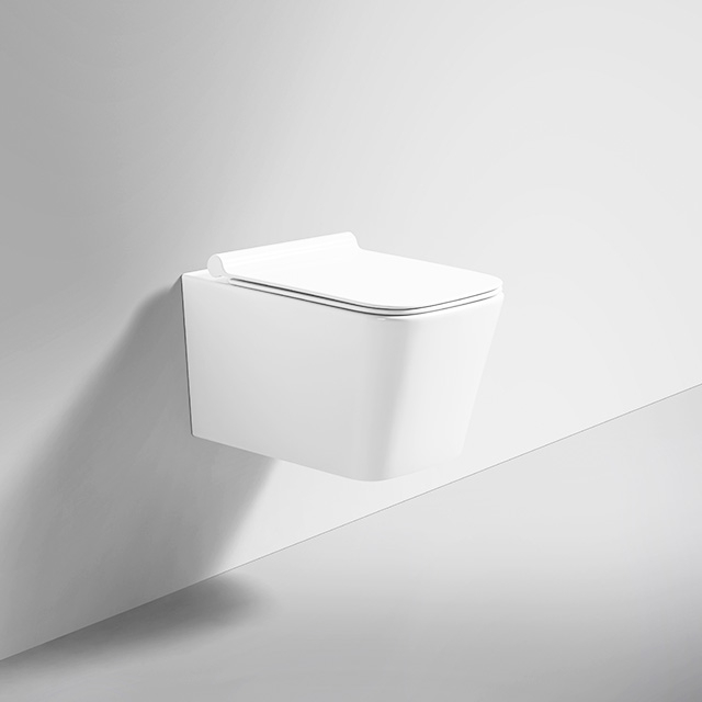 Rimless Square Shape Wall Hung Toilet with Heated Function