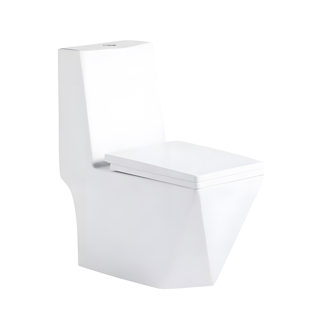 White 3L-6L Siphonic One Piece Toilet with Hand Press Type