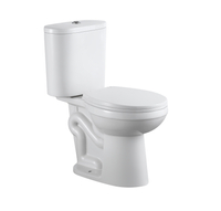 Anti-scratch Round Two Piece Toilet with Flush Valve